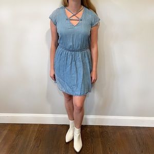 American Eagle Chambray Mini Dress - size S